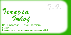 terezia imhof business card